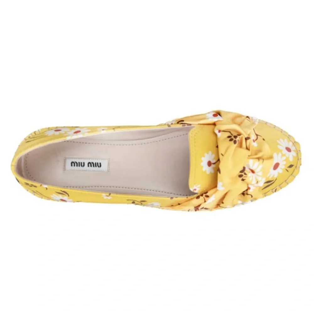 MIU MIU FLORAL SLIP-ON ESPADRILLES